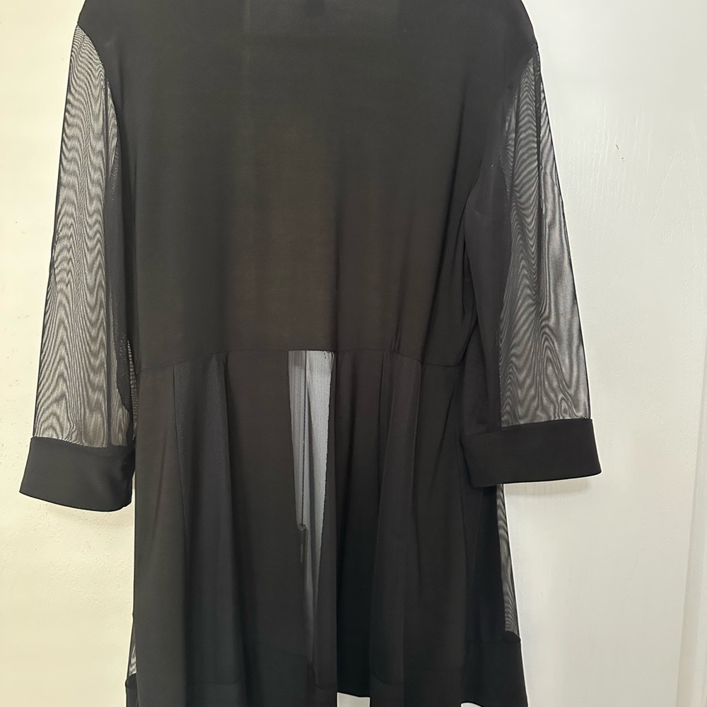 R&M Elegant Partially Sheer Open Front Jacket - image 3